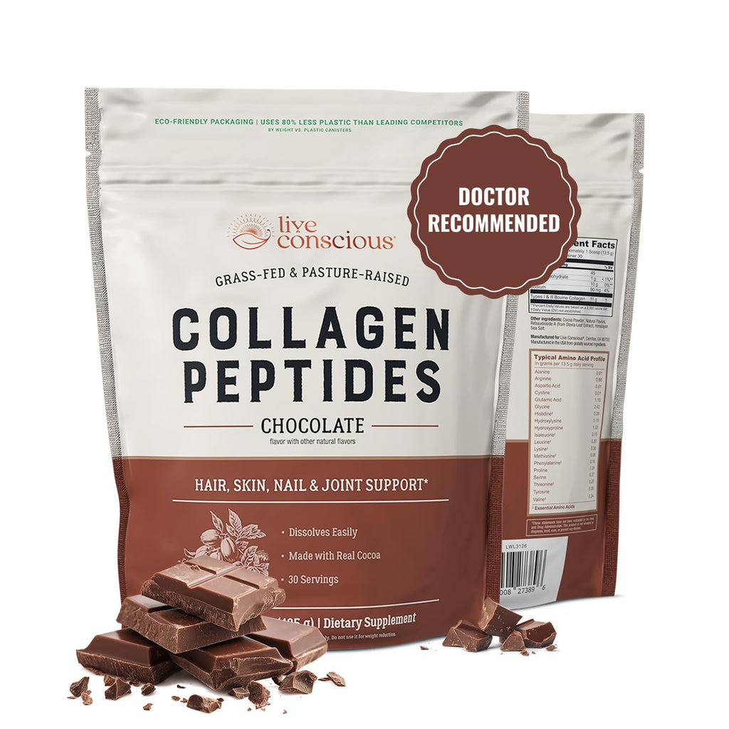 Chocolate Collagen Peptides Powder 15oz I3547