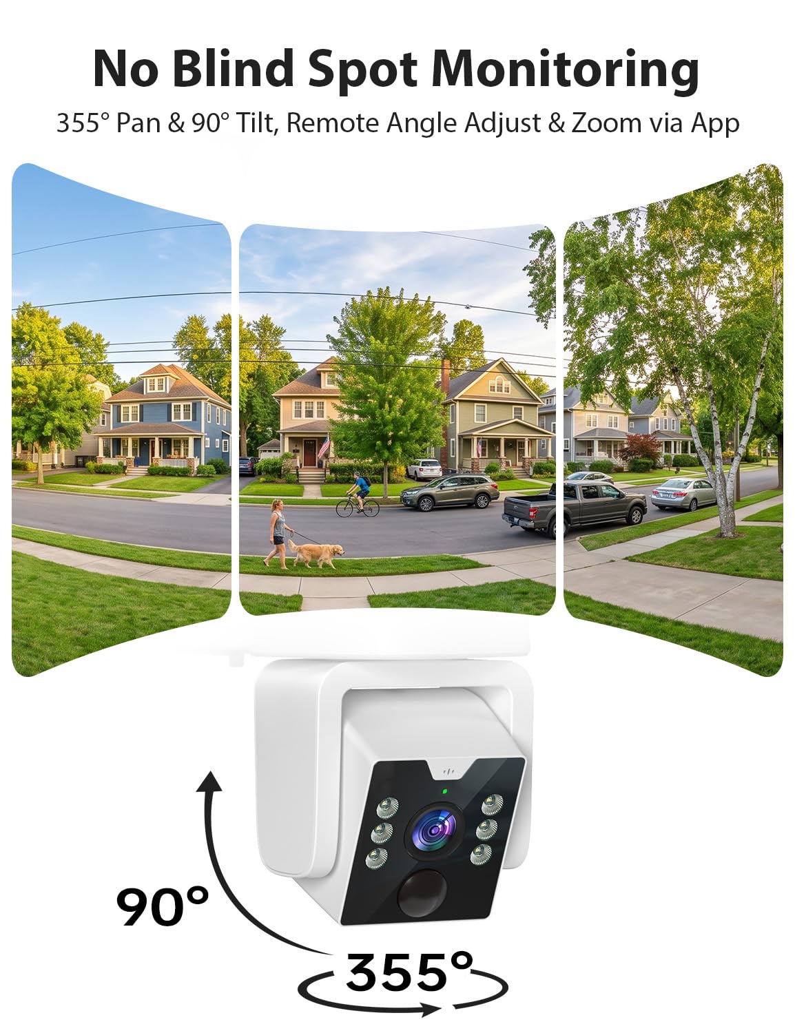 Wireless Outdoor Security Camera System, 4MP, 4 Cam-Kit, Color Night Vision U90355
