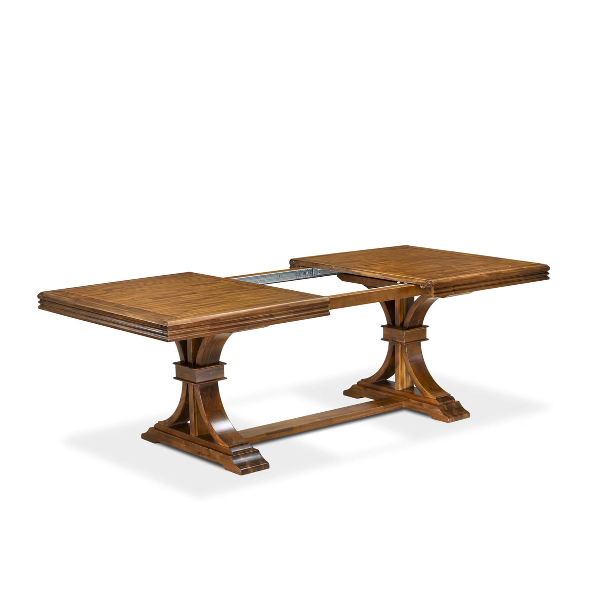 9 Piece Dining Table Set with 8 Light Beige Fabric Chairs E177