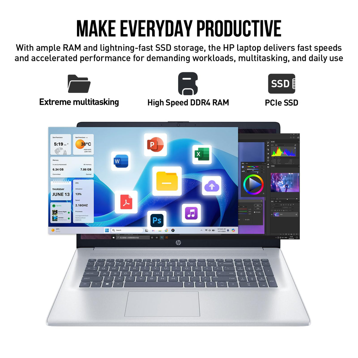 17 Inch Intel Core 7 Windows 11 Pro Laptop H345260