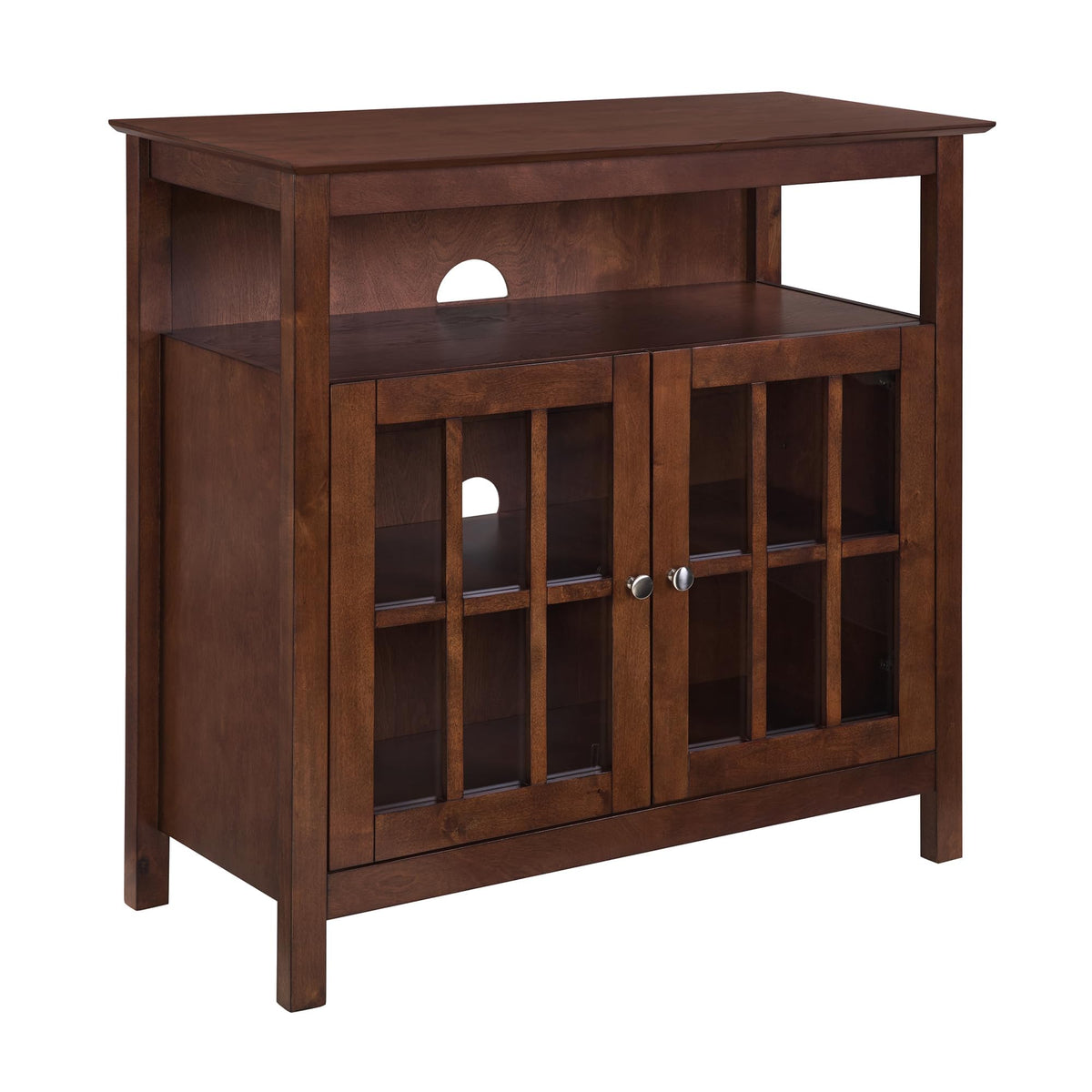 Espresso TV Stand with Shelves W400