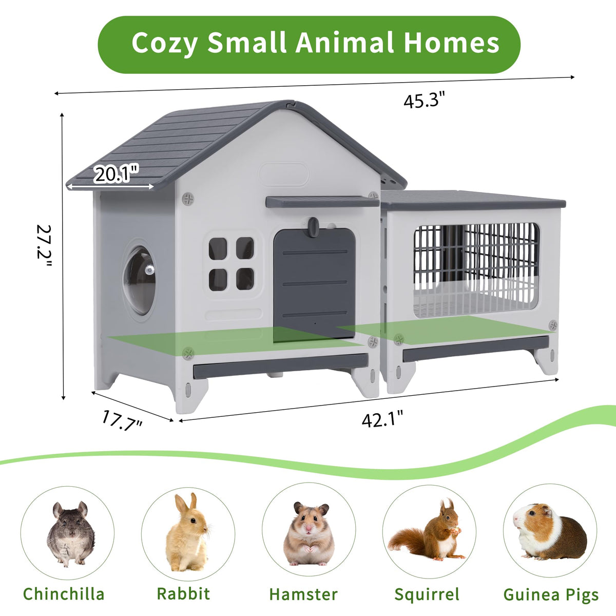 Plastic Rabbit Cage with Run Q233
