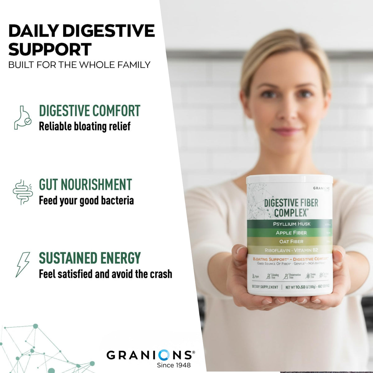 Psyllium Husk Powder 4in1 Digestive Fiber Supplement Q687