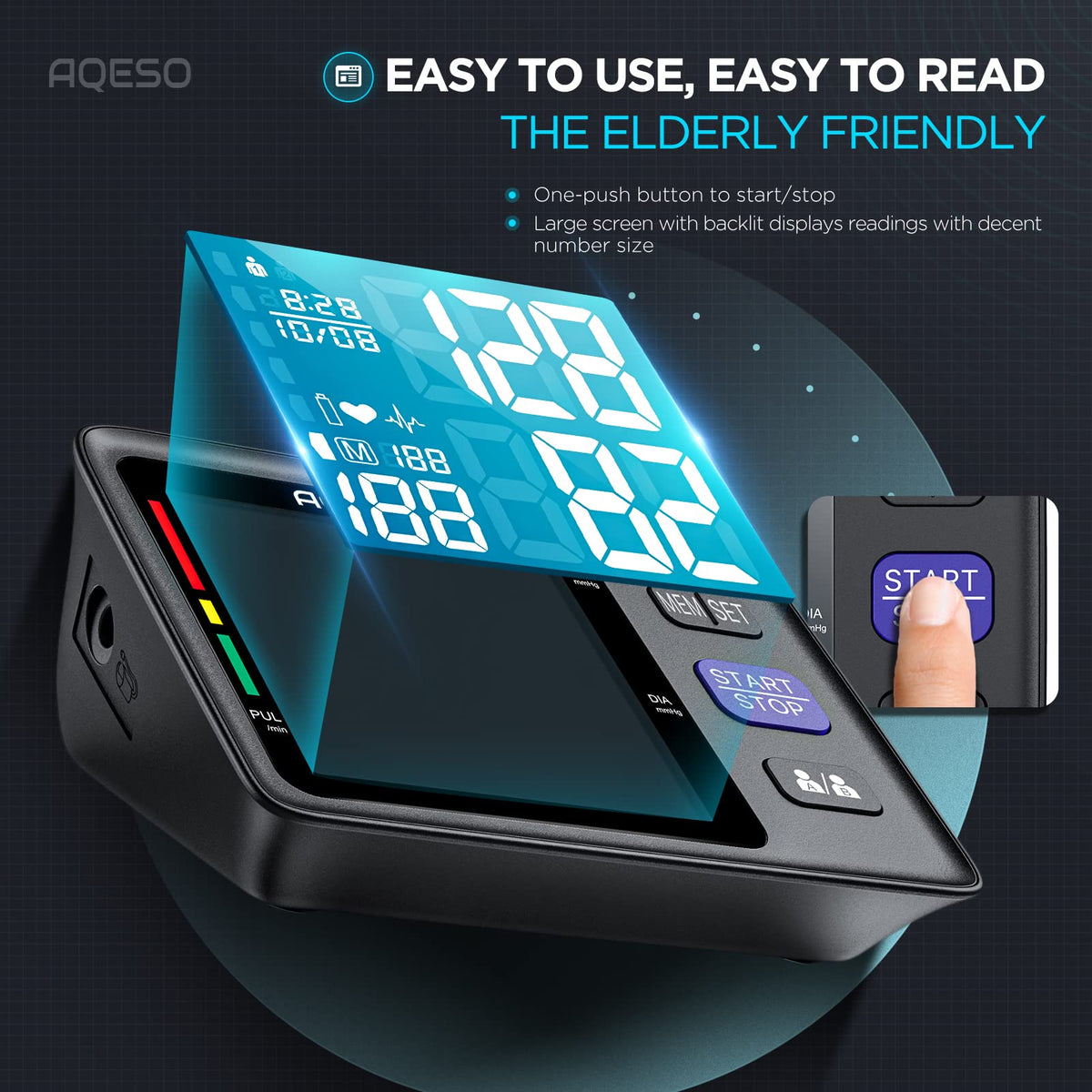 Automatic Upper Arm Blood Pressure Monitor, 3 Cuffs R1105