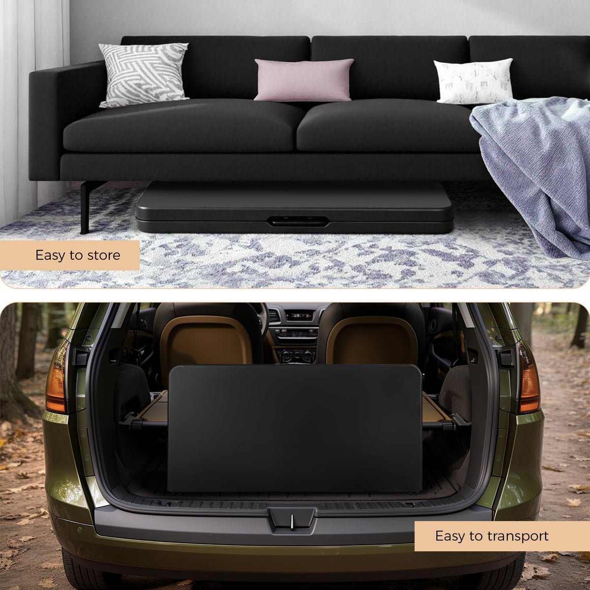 34" Black Folding Card Table U641994