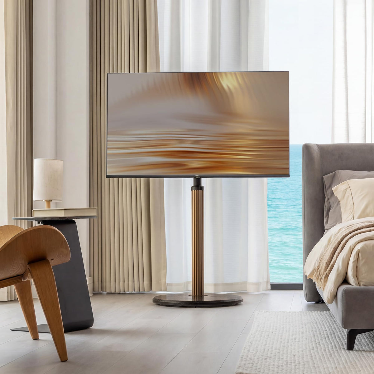 Aluminum Rolling TV Stand for 32-65 inch TVs I50805