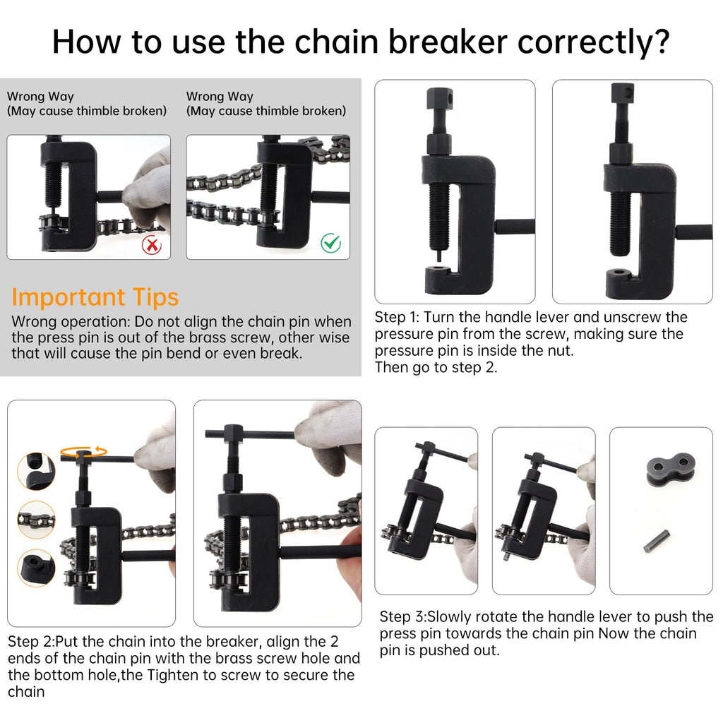 13Pcs Chrome Vanadium Steel Chain Breaker Tool Kit M74645
