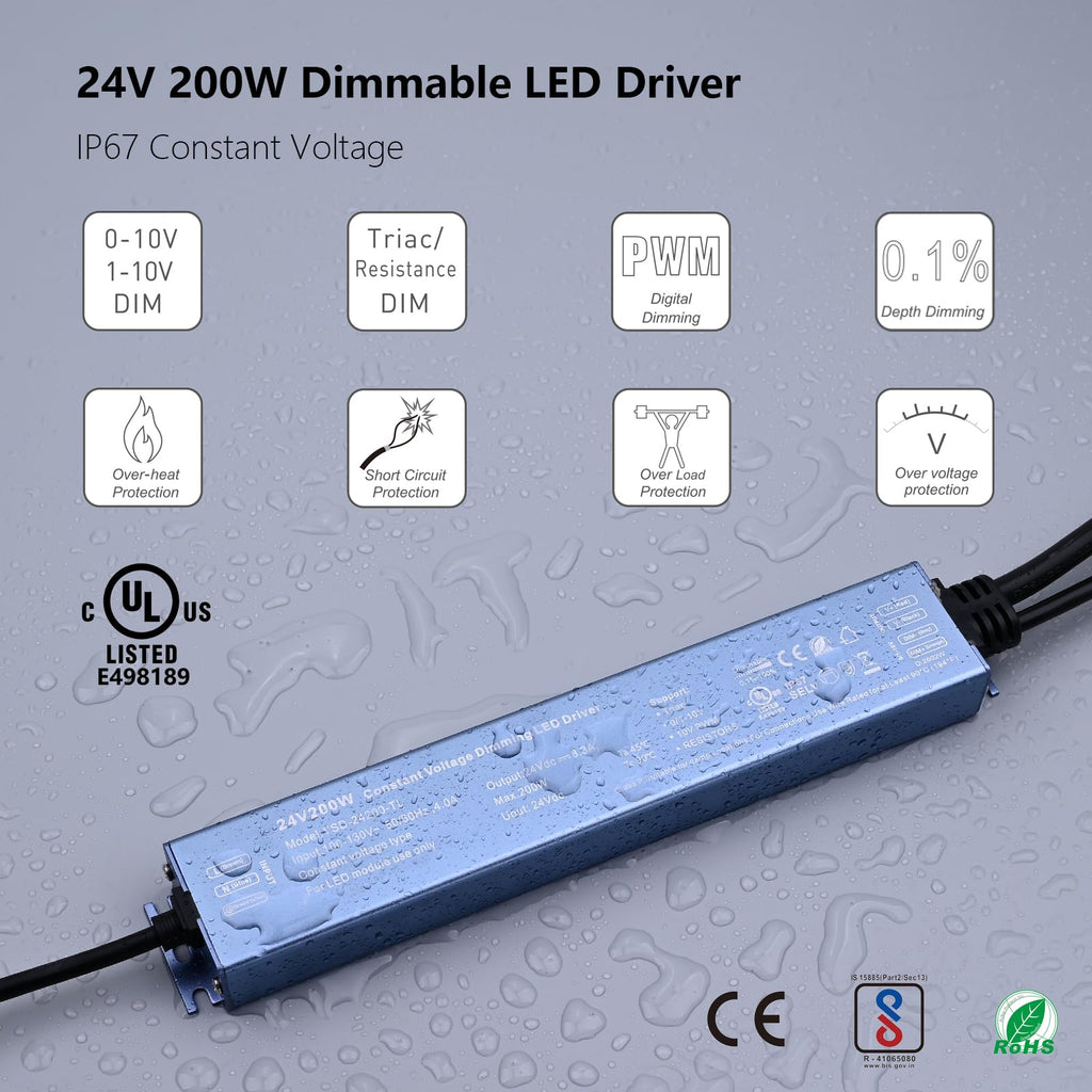 24V 200W IP67 Waterproof LED Driver X427