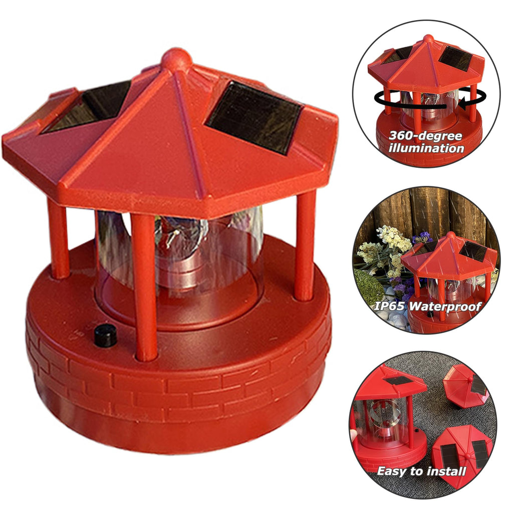Solar Lighthouse with 360° Rotating Beacon E1767