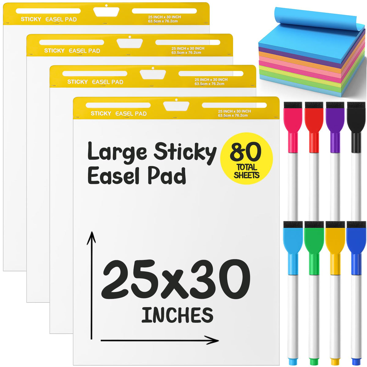 Thickened Sticky Easel Pad, 25 x 30 In, 20 Sheets/pad G337
