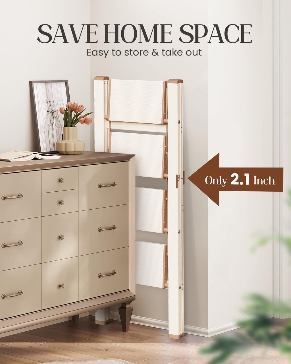 4 Step Ladder with Anti-Slip Wide Pedal E23002