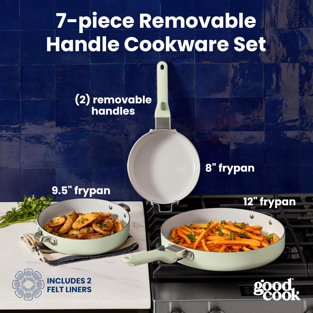 7 Piece Ceramic Nonstick Cookware Set B52344