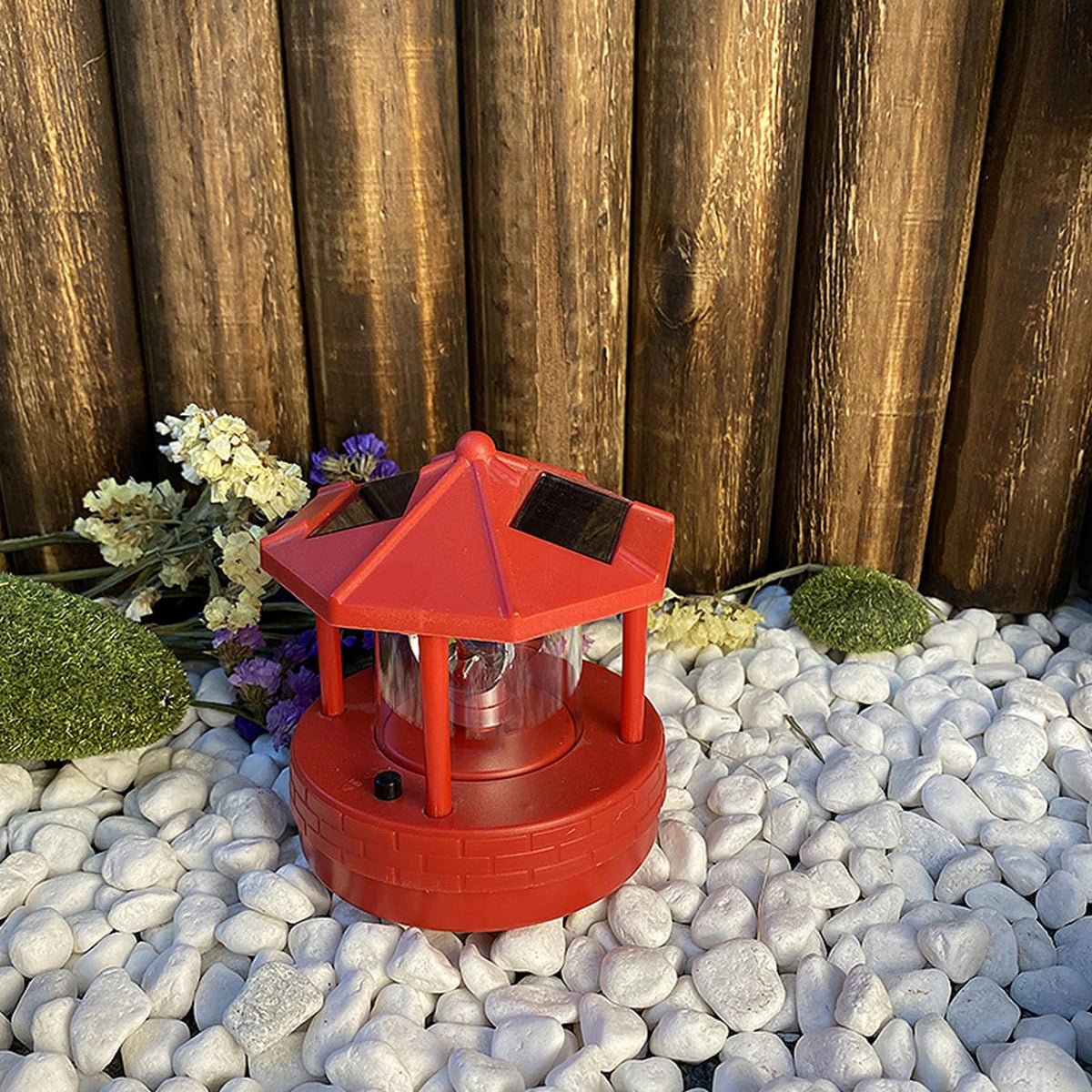 Solar Lighthouse with 360° Rotating Beacon E1767