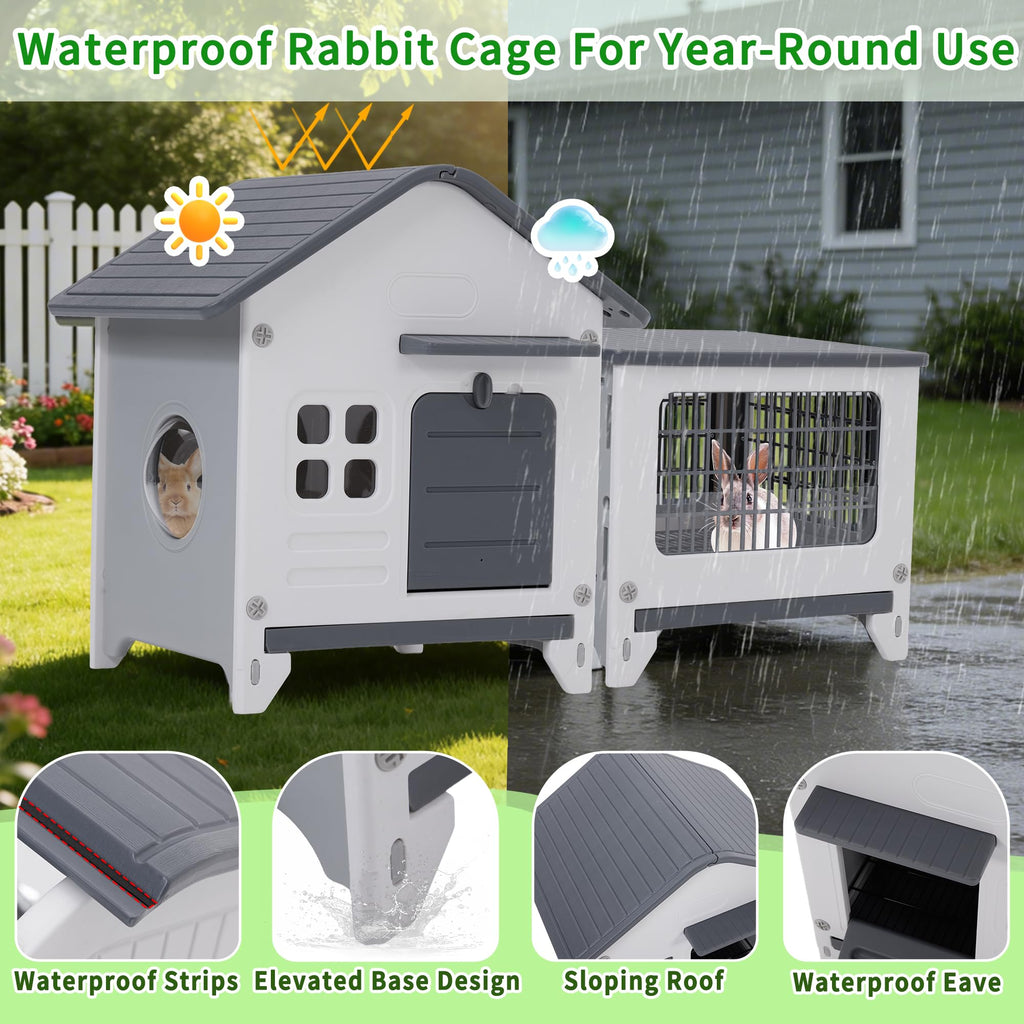 Plastic Rabbit Cage with Run Q233