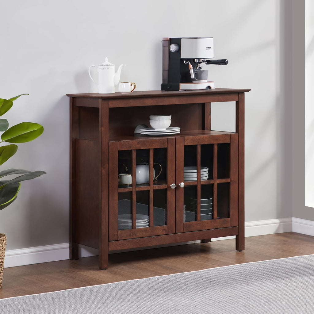 Espresso TV Stand with Shelves W400