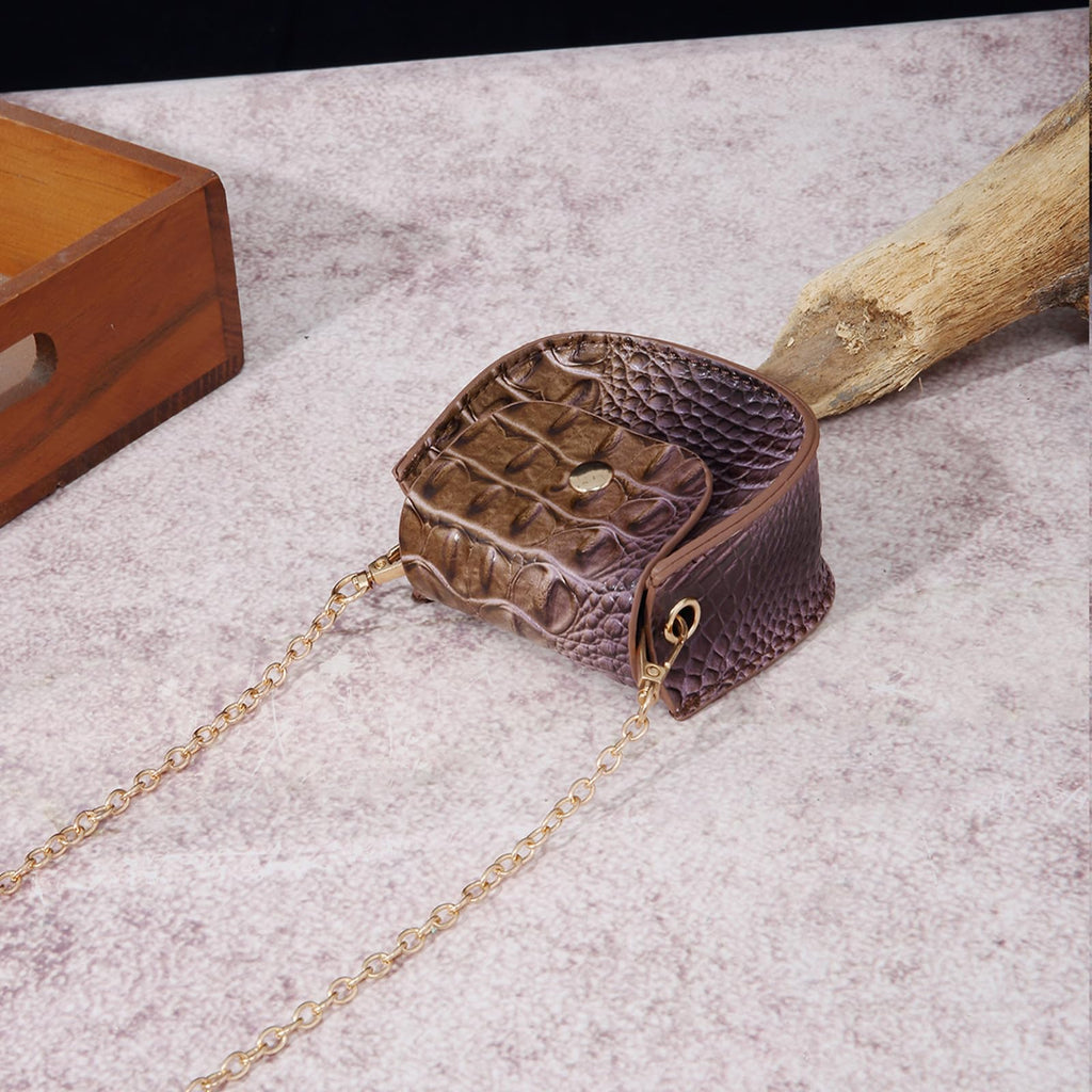 Mini Crocodile Embossed Leather Clutch W692258