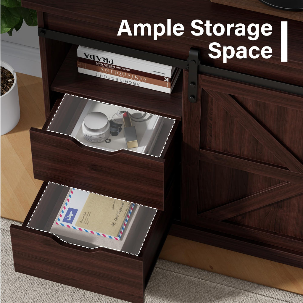 Rustic Oak 4 Drawer TV Stand O73793
