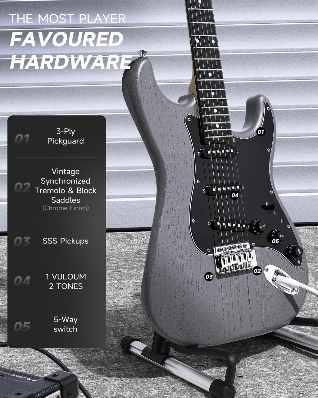 39” Electric Guitar Kit with Amp H594223
