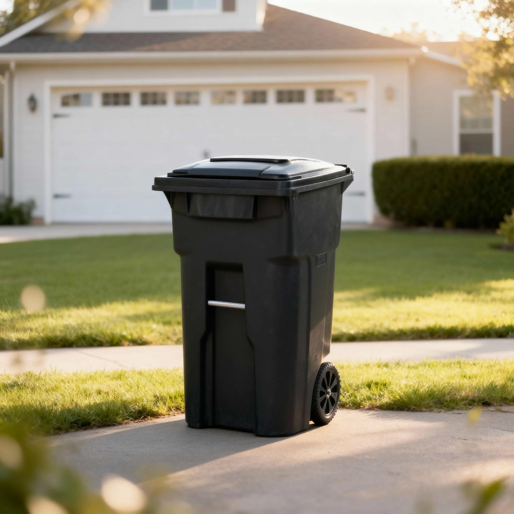 48 Gallon Garbage Cans Trash Cans With 2 Wheels And Lid Heavy Duty N2258
