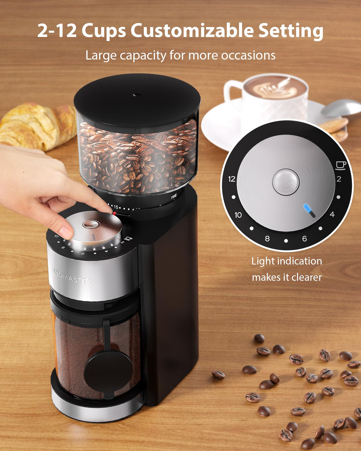 Black Burr Coffee Grinder D7767