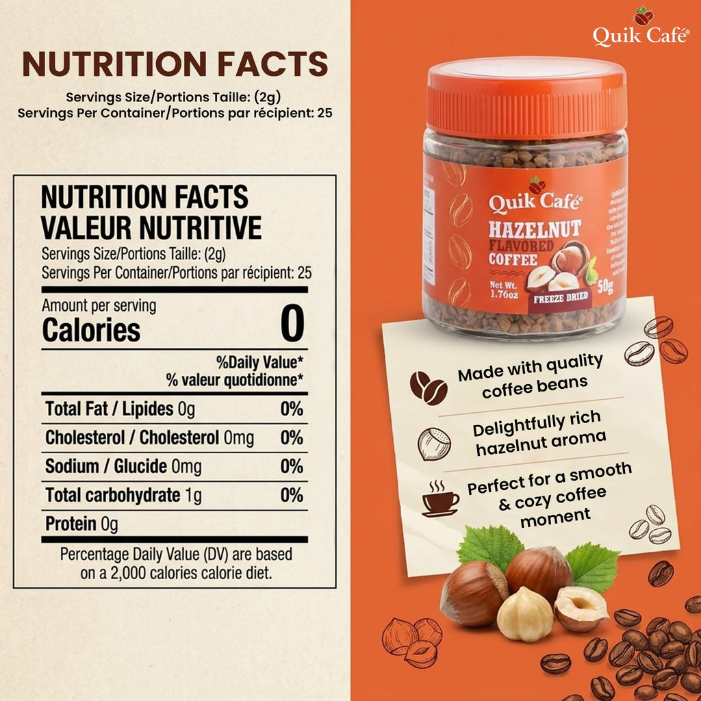 Hazelnut Freeze Dried Instant Coffee 1.76 oz T622422