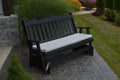 Black Wooden Glider Bench with Gray Cushion X12241