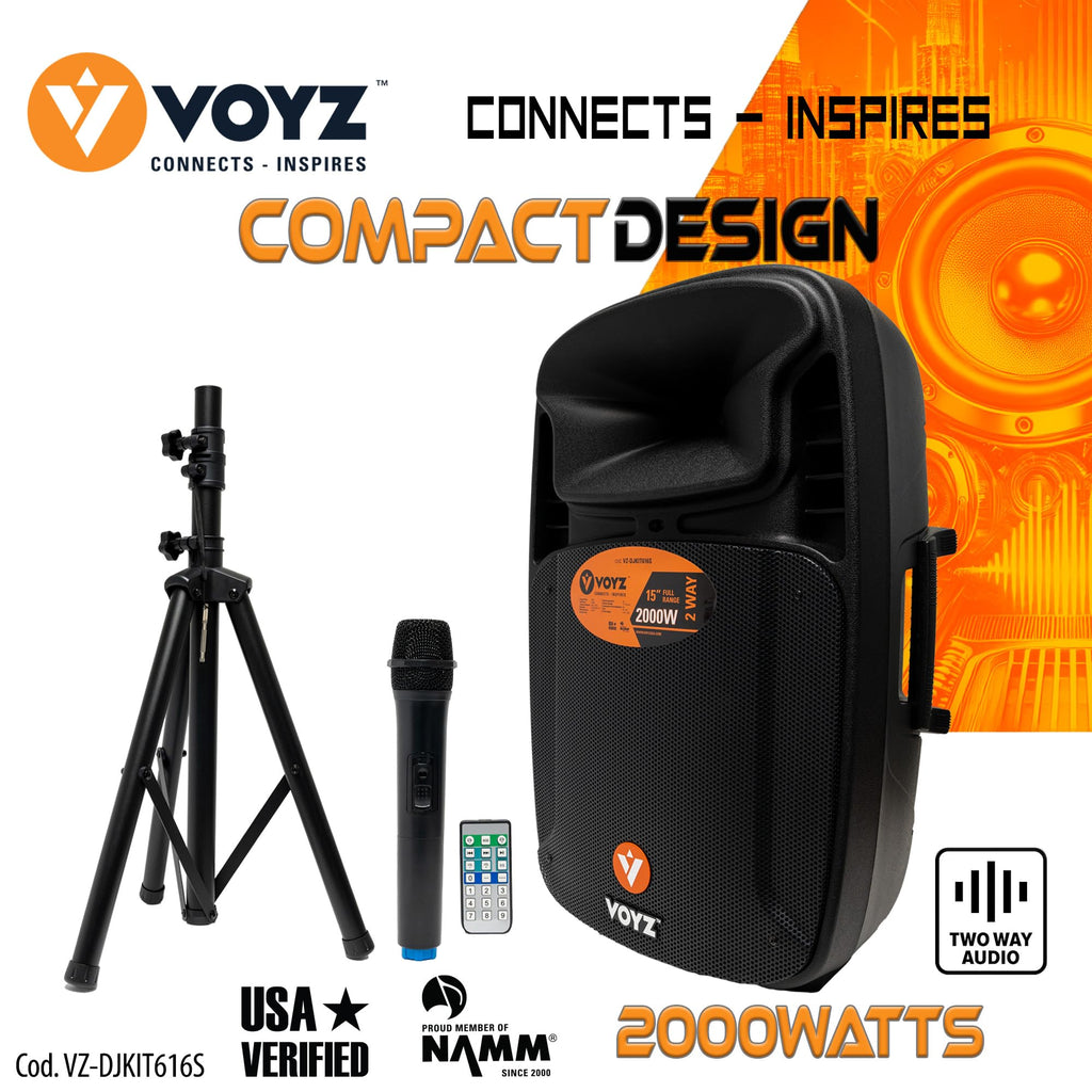 2000 Watt Bluetooth Portable Speaker with Wireless Microphone N828383