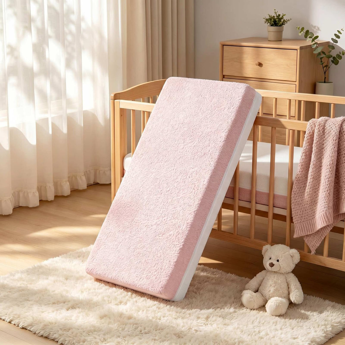 Dual Sided Gel Memory Foam Crib and Toddler Mattress B439