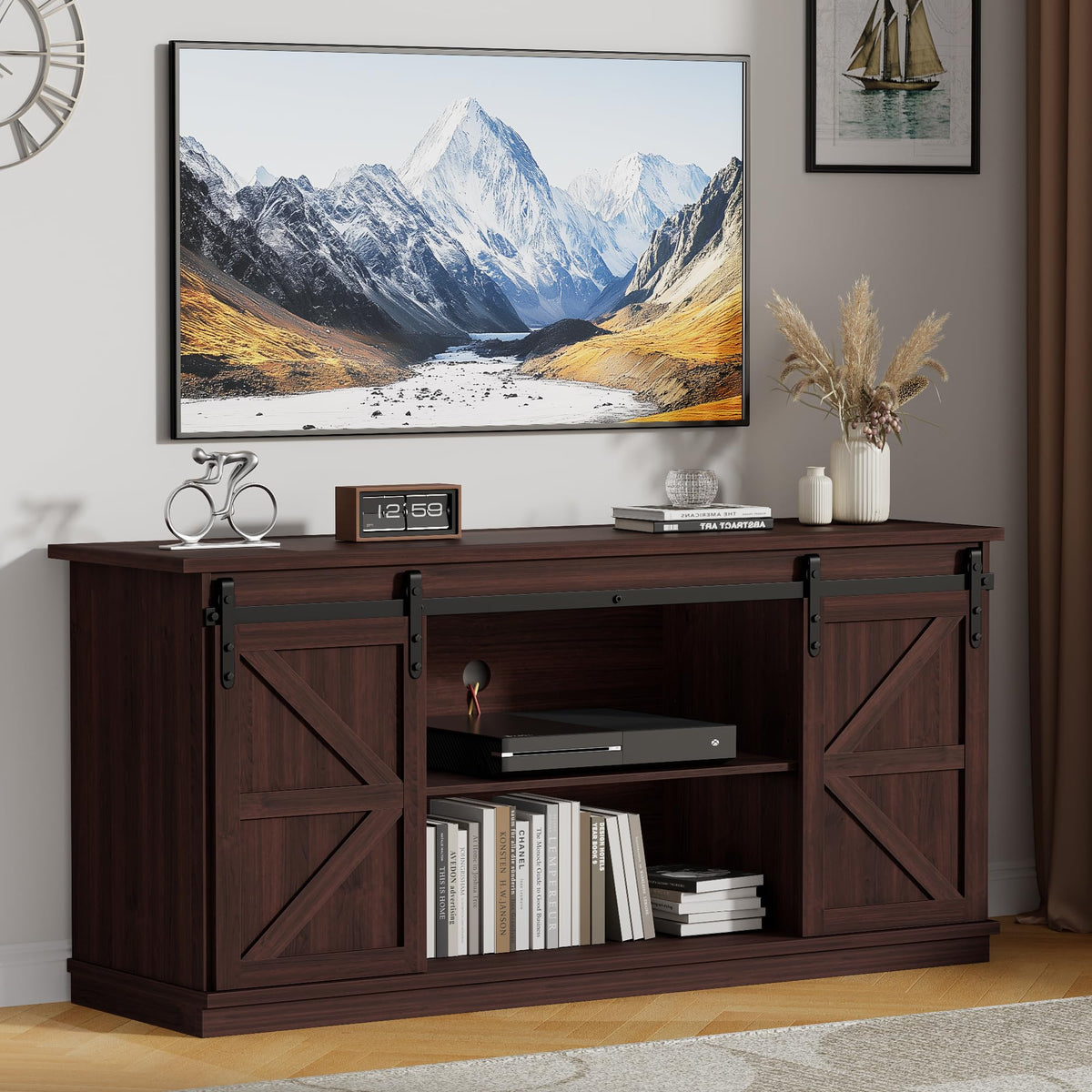 Rustic Oak 4 Drawer TV Stand O73793
