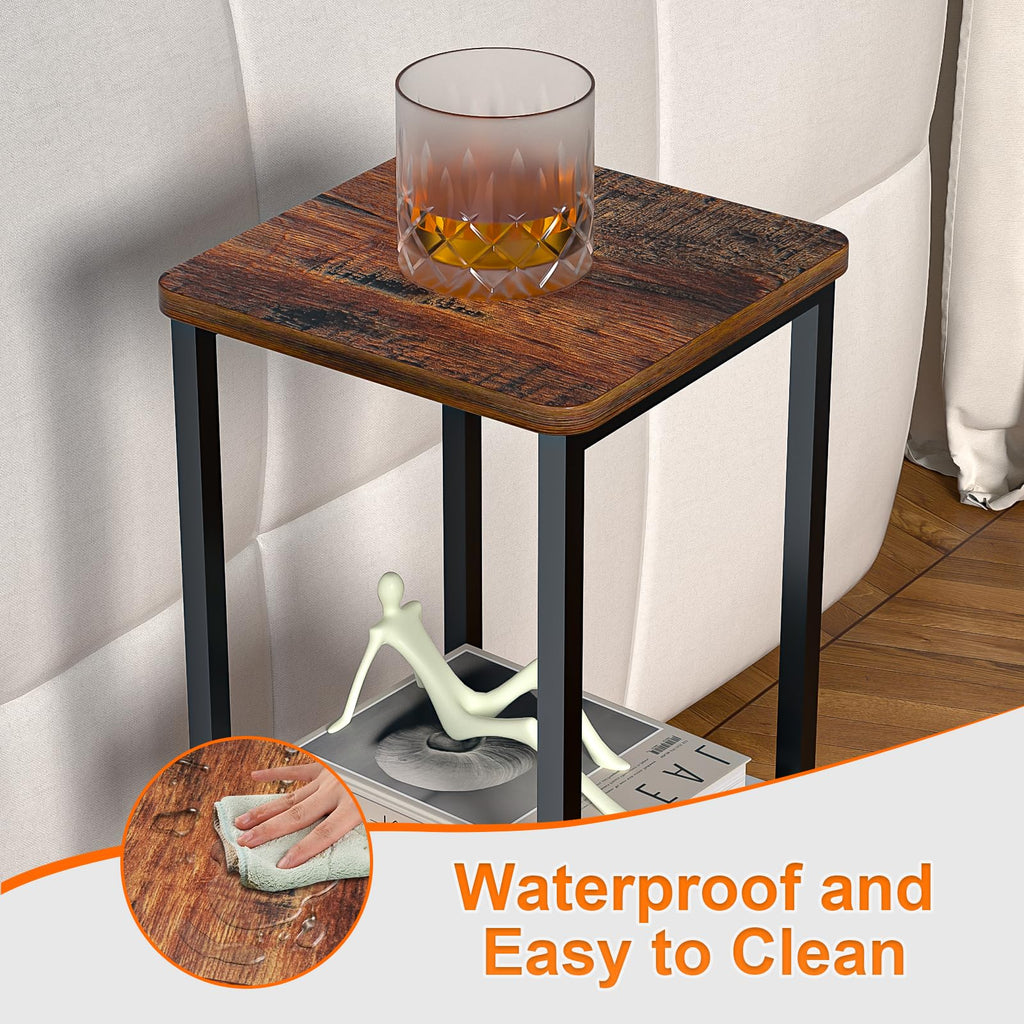 10" Wide Square 3-Tier Drink Table with Adjustable Feet H851444