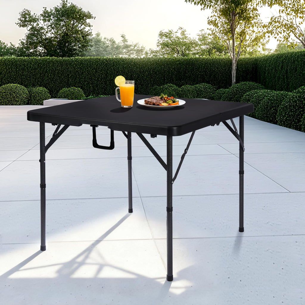 34" Black Folding Card Table U641994