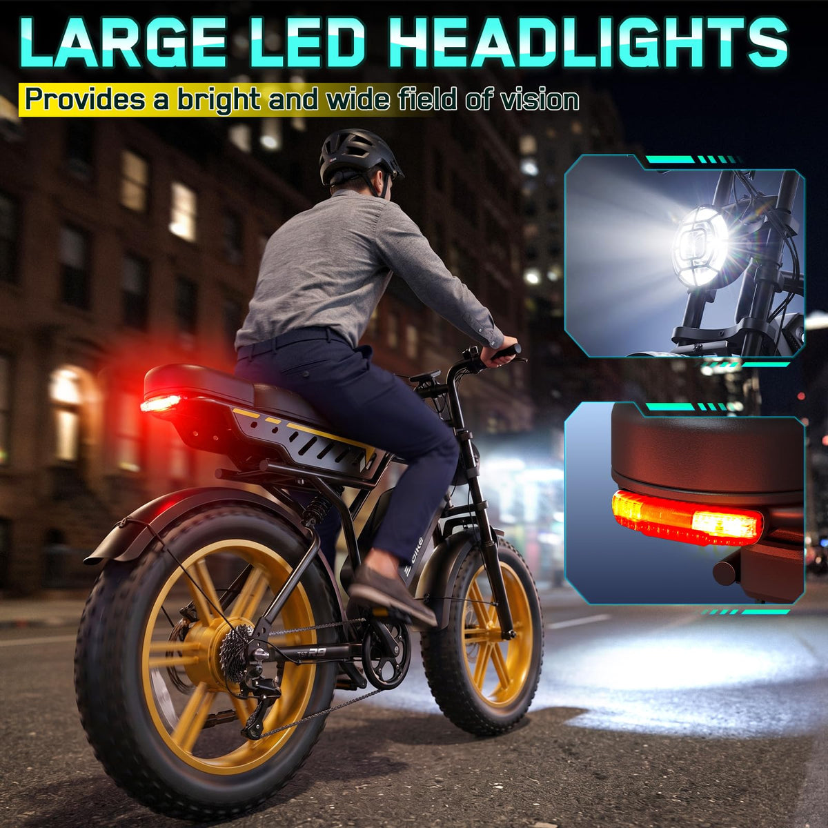 48V 2000W Peak Motor 20 * 4.0 Fat Tire Electric Bike G543
