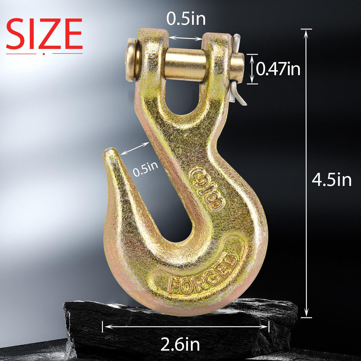 3/8 Chain Hook 10 Pack Grade 70 Grab Hooks T1260