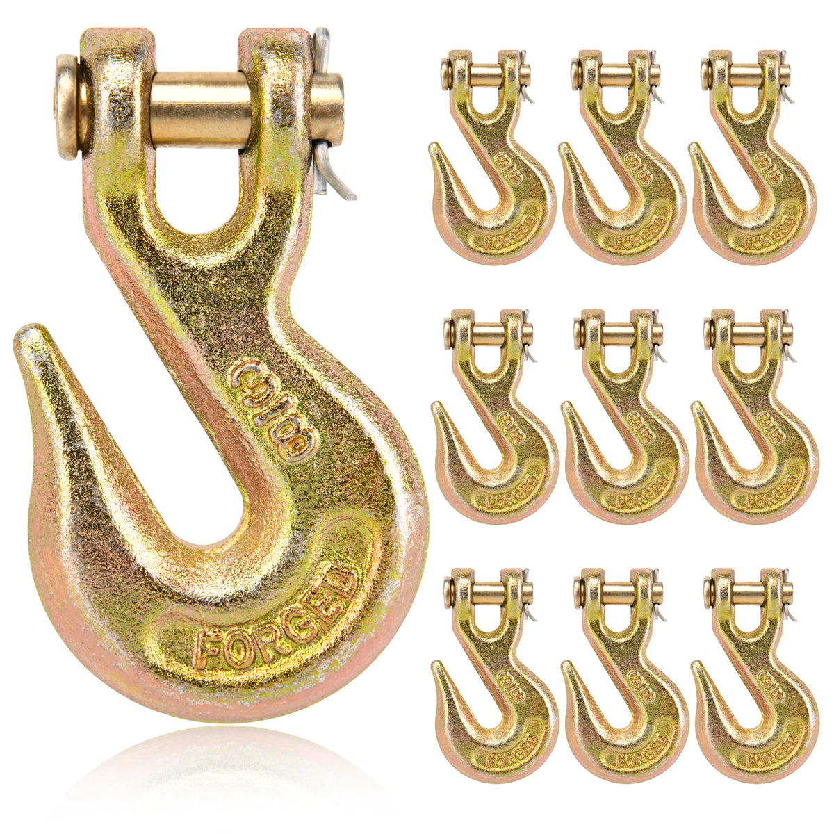3/8 Chain Hook 10 Pack Grade 70 Grab Hooks T1260