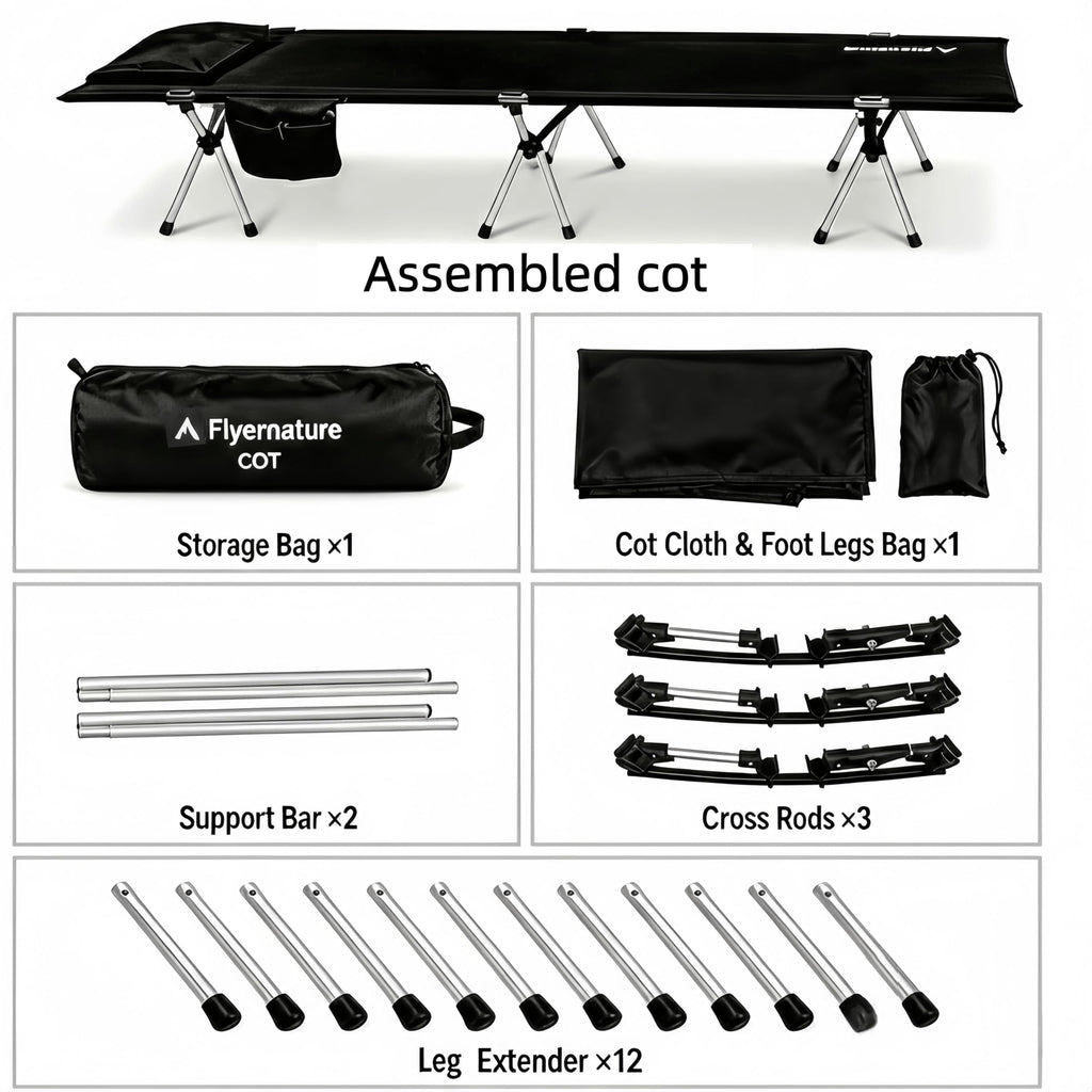 Lightweight Foldable Camping Cot 300 lbs Capacity H7543