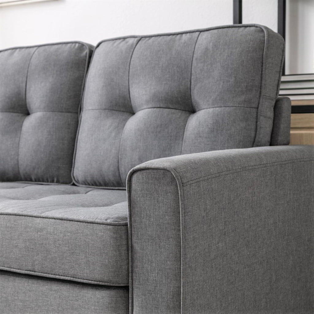 58 Inch Light Gray Upholstered Sleeper Sofa Bed U20389