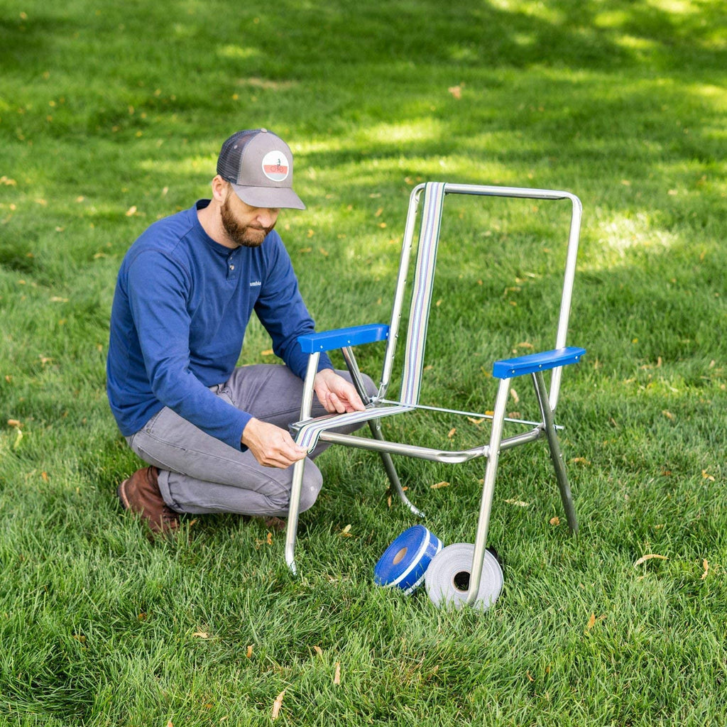 Blue 3" x 50' Lawn Chair Webbing R261215