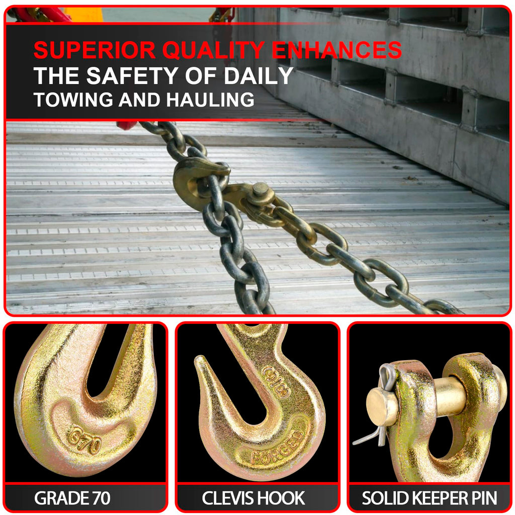 3/8 Chain Hook 10 Pack Grade 70 Grab Hooks T1260