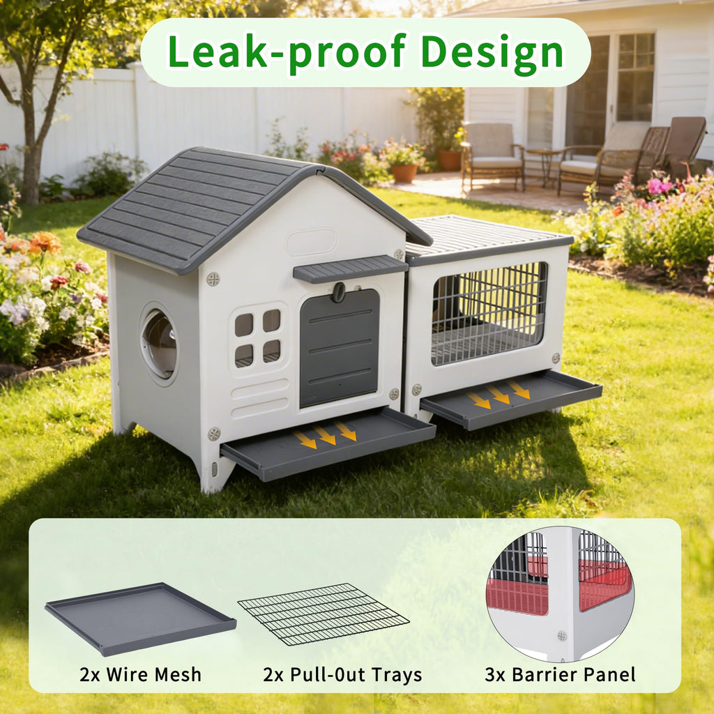 Plastic Rabbit Cage with Run Q233