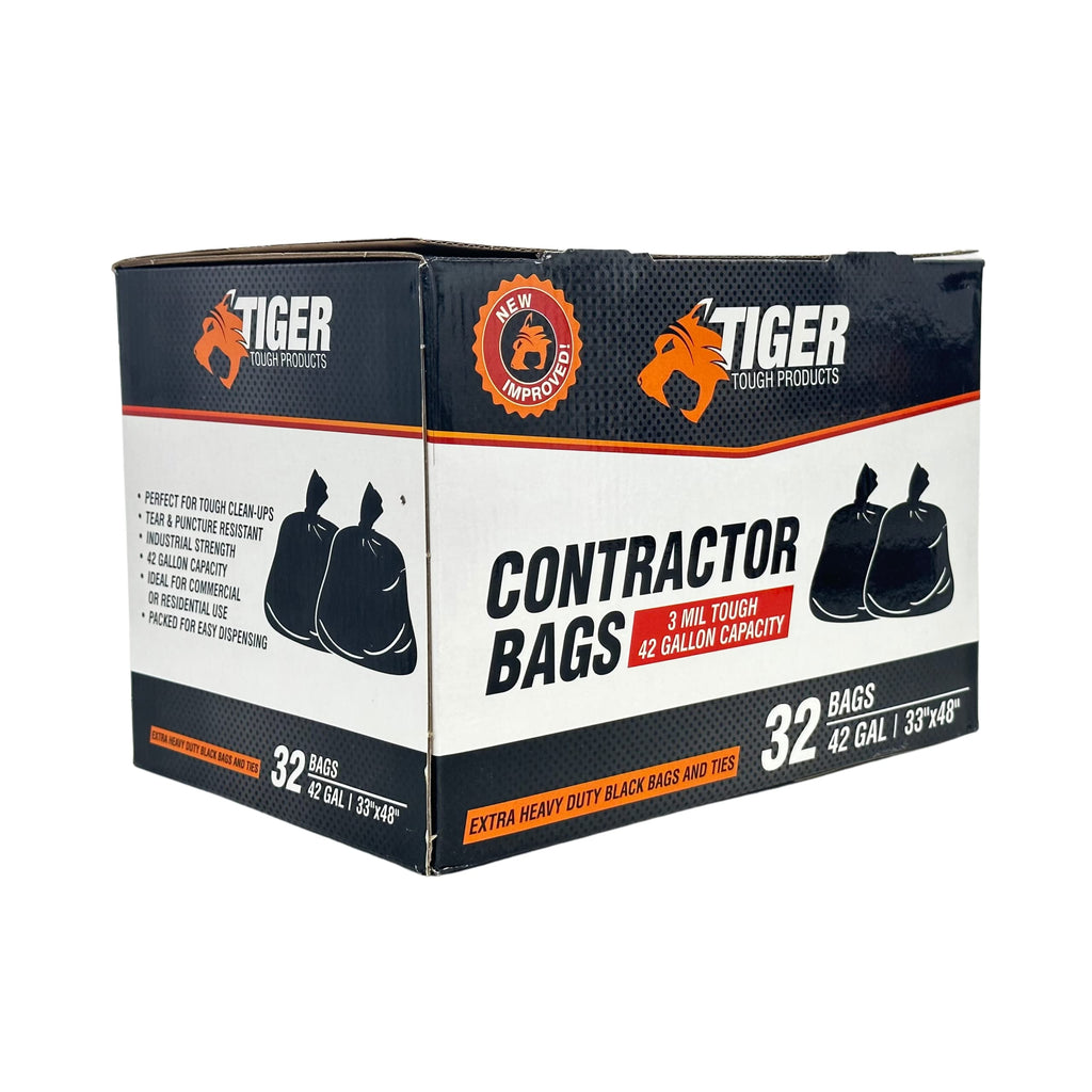 42 Gallon 3 Mil Heavy Duty Black Trash Bags H42285