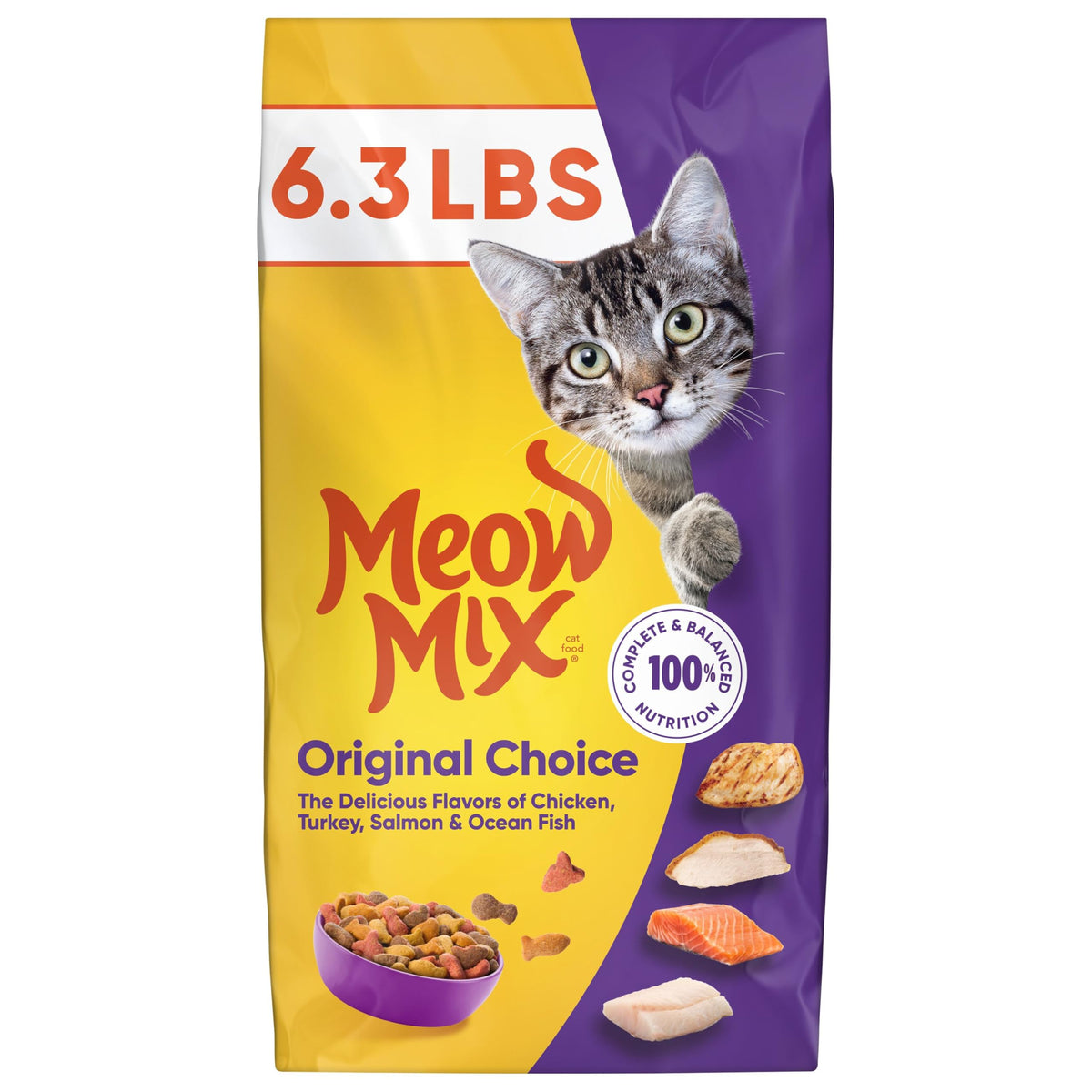 Dry Cat Food 6.3 Pound and Wet Cat Food Variety Pack 2.75 Ounce (Pack of 24) Q4740