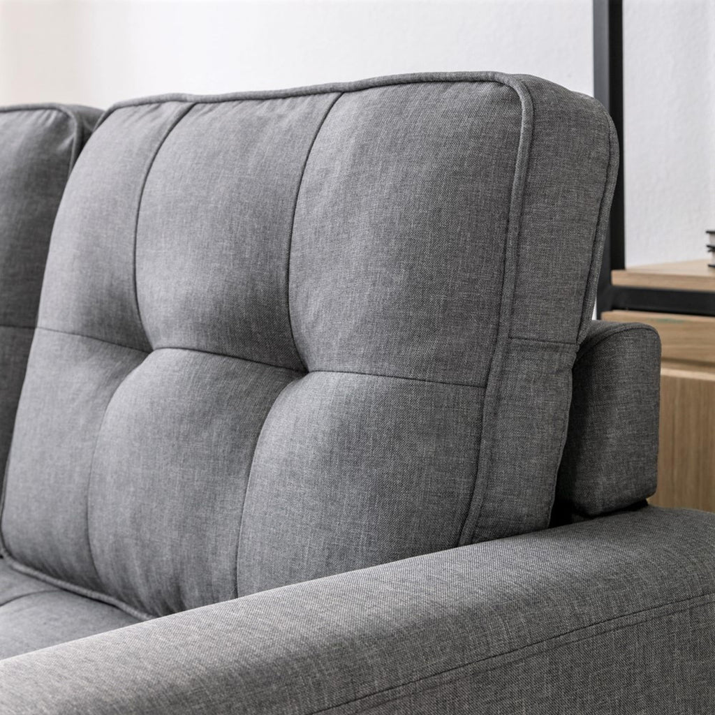 58 Inch Light Gray Upholstered Sleeper Sofa Bed U20389