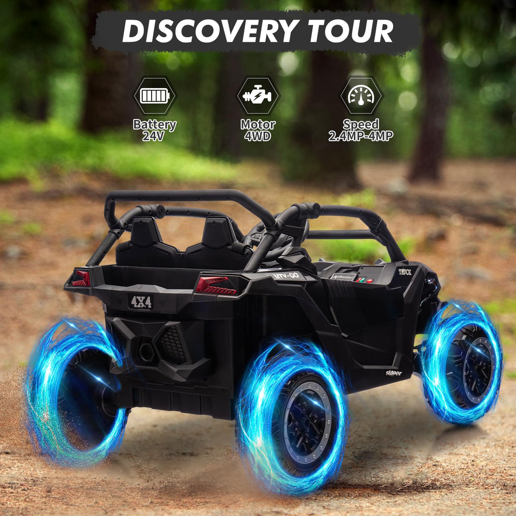 24V 2-Seater Kids Ride on Car with Remote Control 4WD Electric Truck X8175