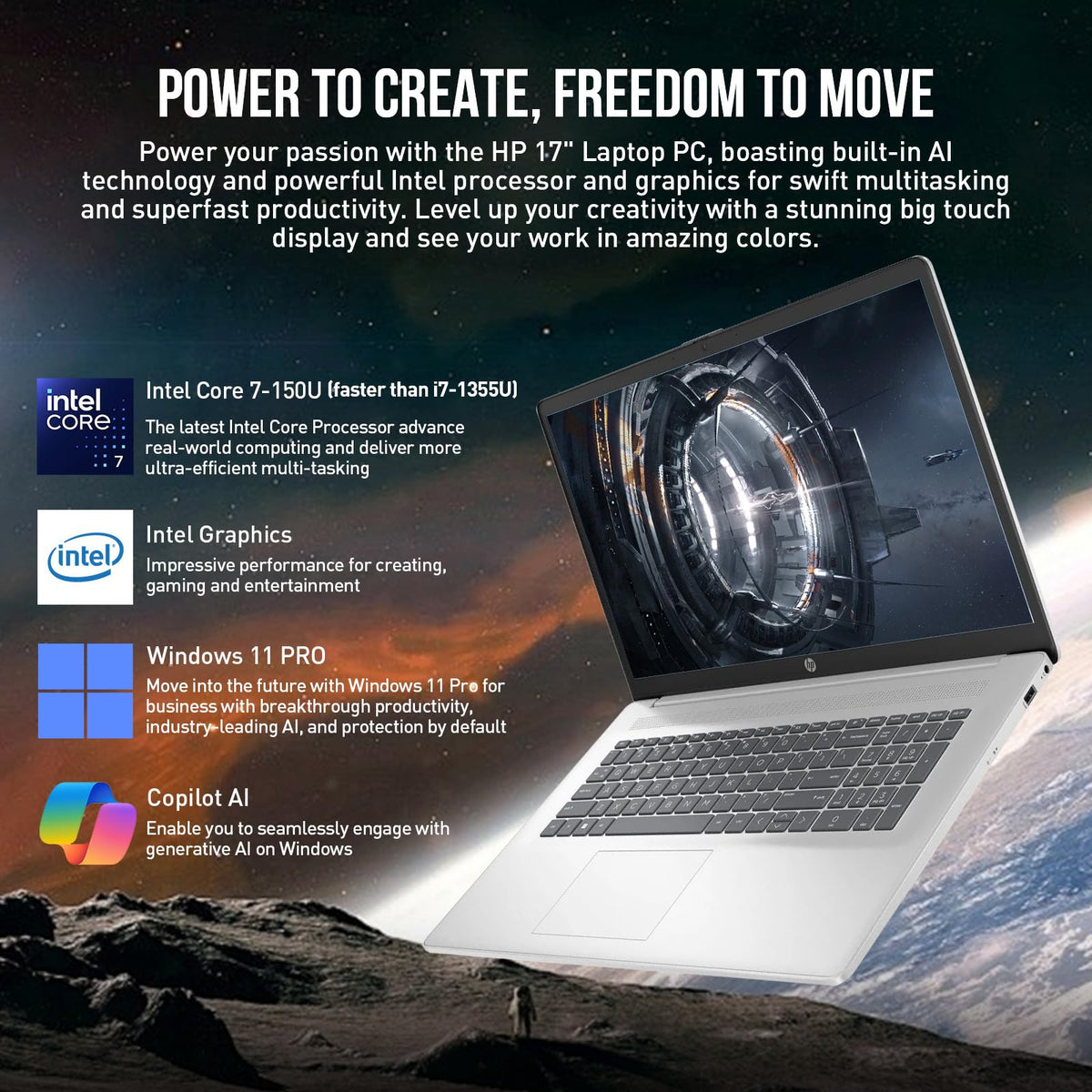 17 Inch Intel Core 7 Windows 11 Pro Laptop H345260