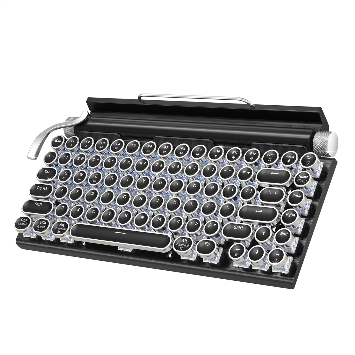 Wireless Bluetooth Mechanical Keyboard with Blue Switches, Black F316