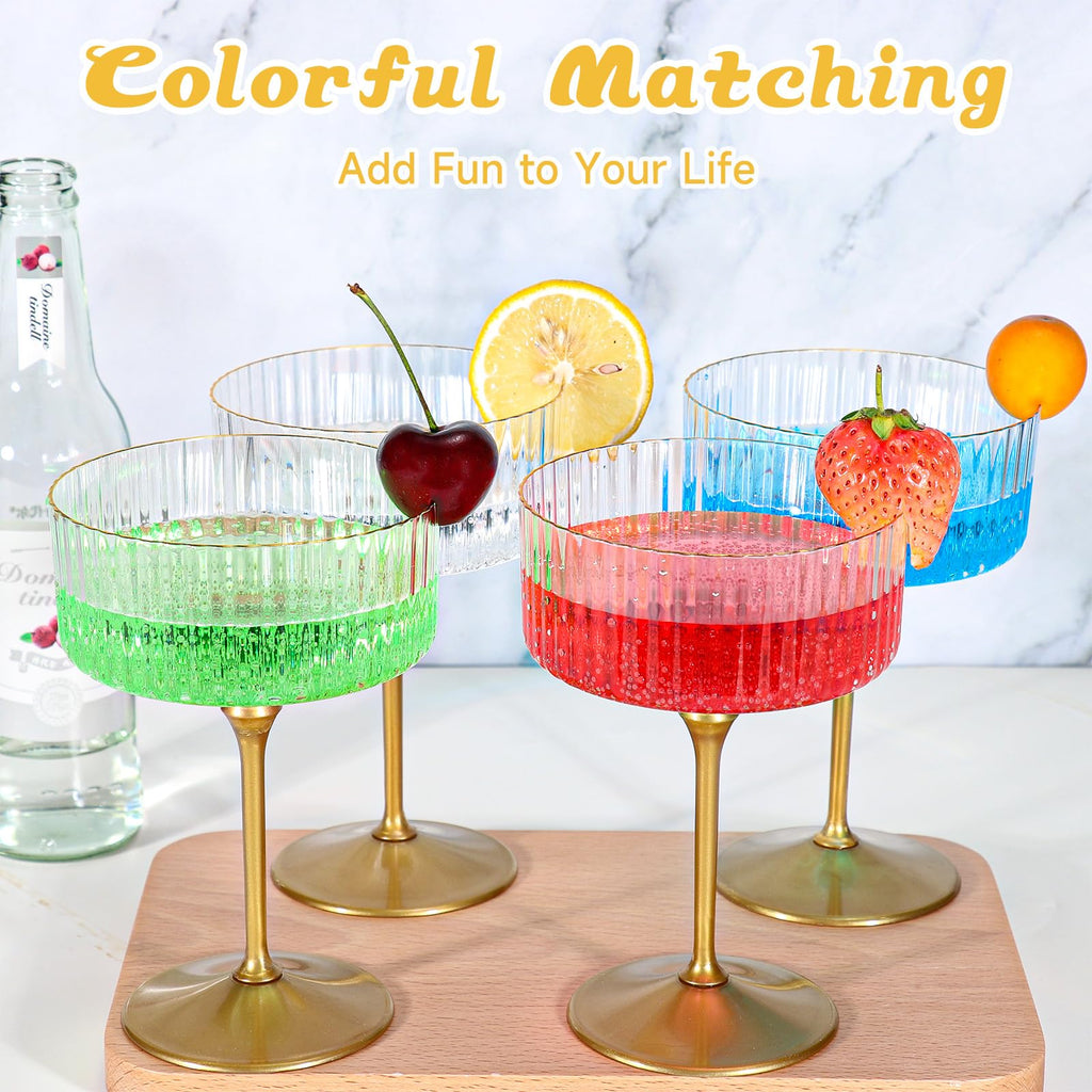 24 Pcs 9 Oz Champagne Martini Glasses Set Z855596