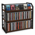 3-Tier Metal and Wood CD Storage Rack T33470
