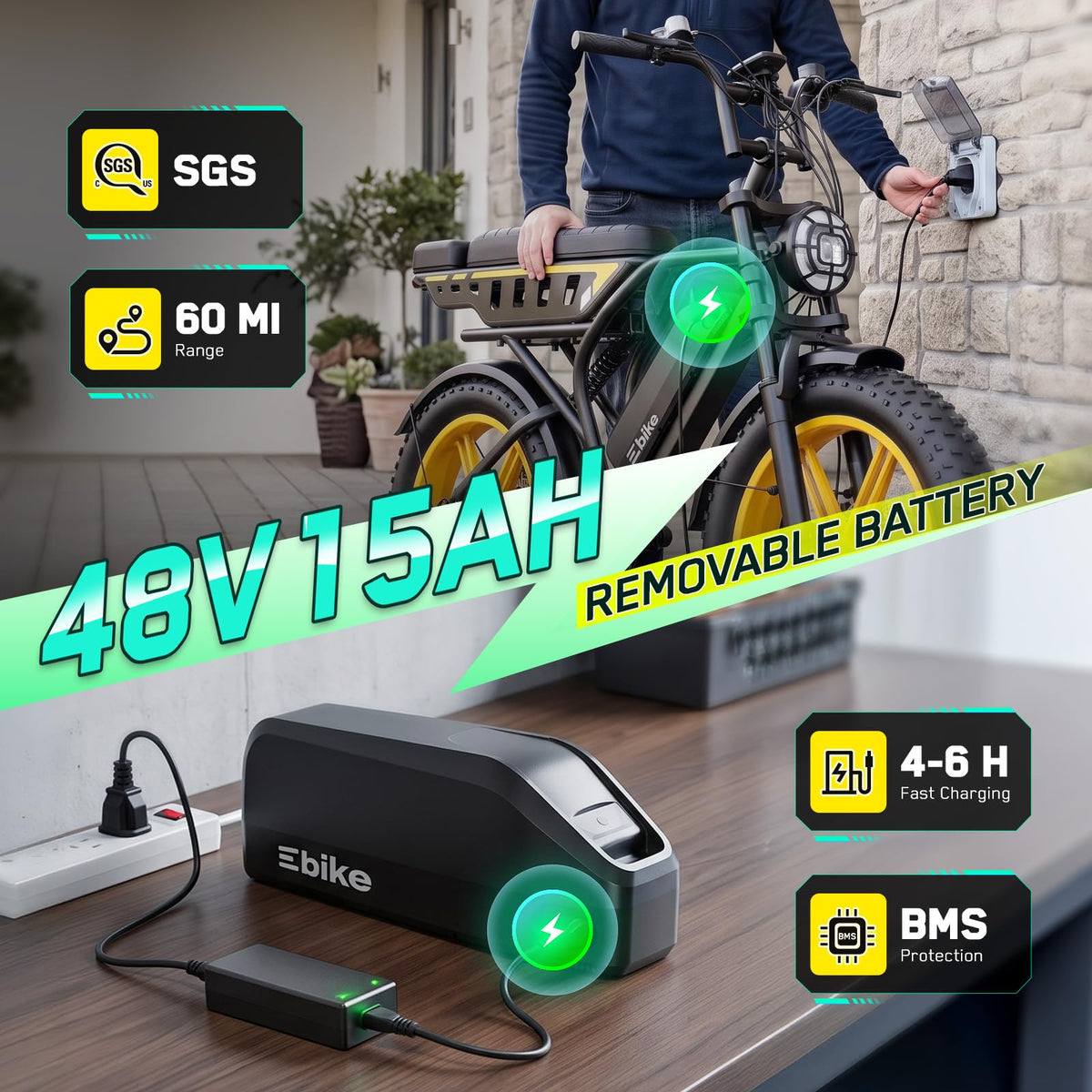 48V 2000W Peak Motor 20 * 4.0 Fat Tire Electric Bike G543