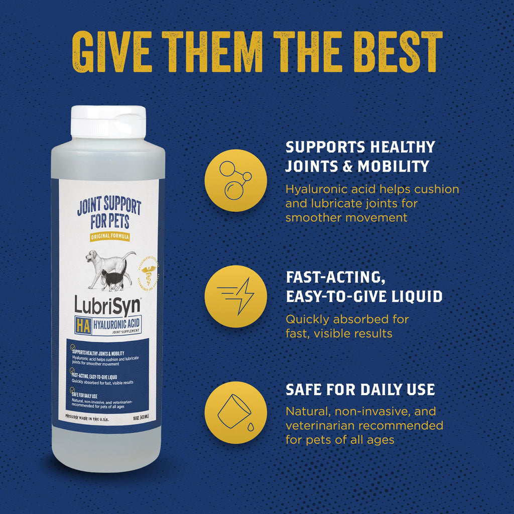 Hyaluronic Acid Hip & Joint Supplement for Dogs & Cats, 16 oz F116214
