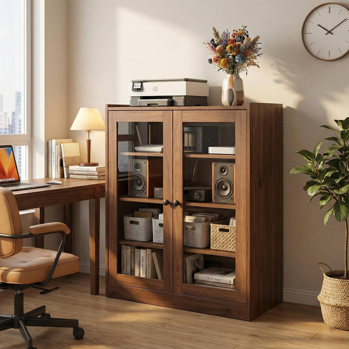 Audio Stereo Cabinet with Glass Doors C778